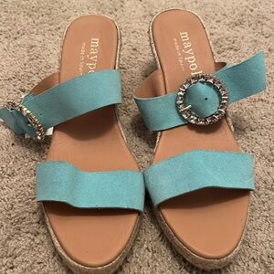 Maypol Women’s Made In Spain Suede Strappy Espadrilles, Sandal 40